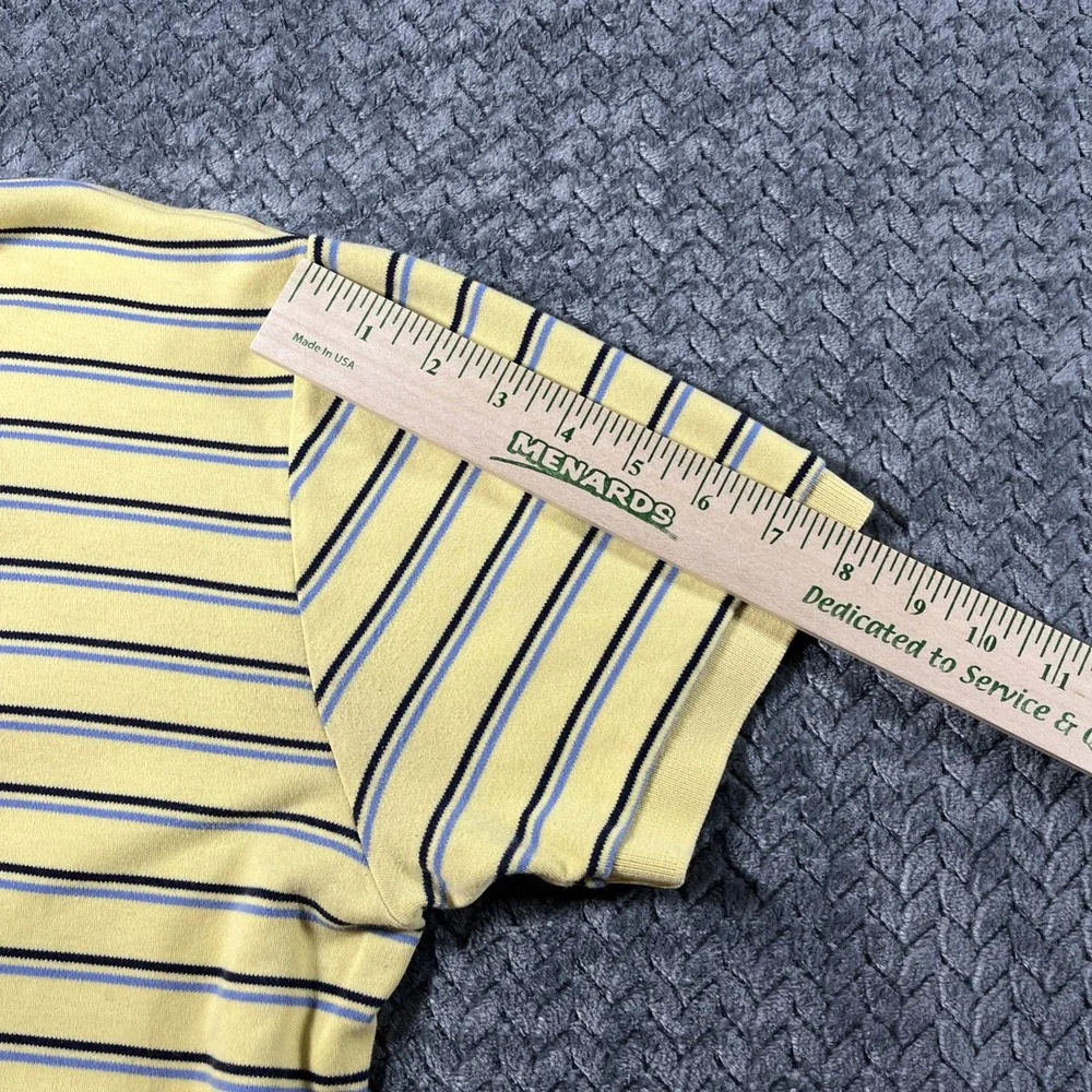 Polo Ralph Lauren Polo Shirt Men's Size L Yellow Striped Cotton Classic‎ Preppy